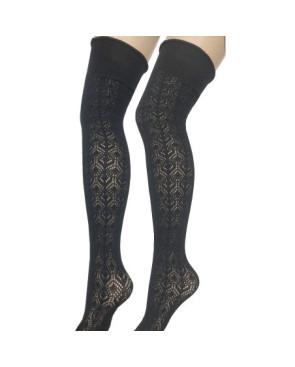 Jambièrei-dentelle-de-coton-LG08-noir-détail-matière