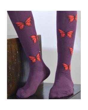 jambières-macahel-violet-coton-papillons-rouges