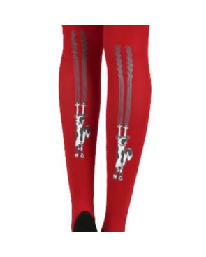 Collant-pamela-mann-imprimé-noir-chat-griffu-rouge