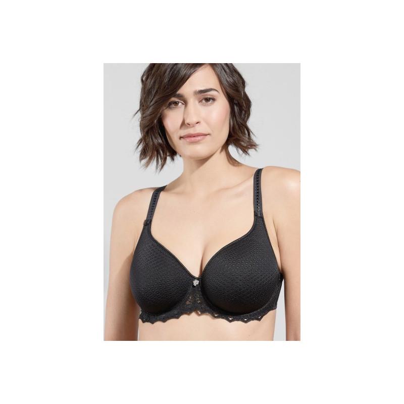 Robe courte à manches bouffantes en coton noir
