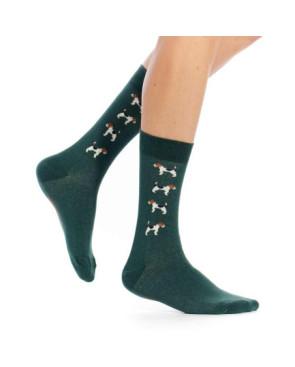 Chaussettes Pom de Pin Fox Terrier délire