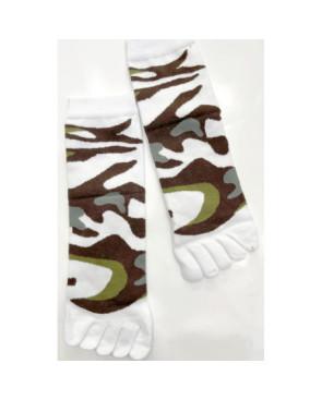 chaussettes-coton-5-doigts-tendance-camouflage-blanc