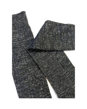  Mi-bas-cotes-fines-viscose-noir-argenté-lurex-
