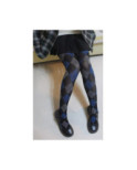 Collant opaque Argyle Noir tendance