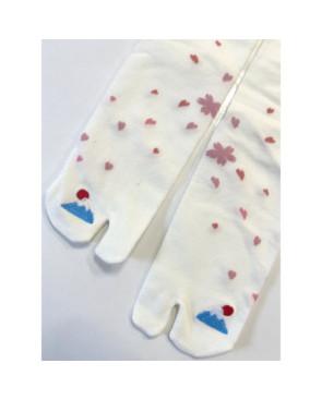  Chaussettes-LPC-coton-blanc-Fuji-pétales-roses-de-fleurs-détail