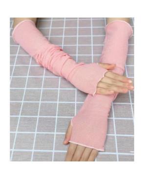  Manchons-voile-lurex-rose-brillant-LPC-porté