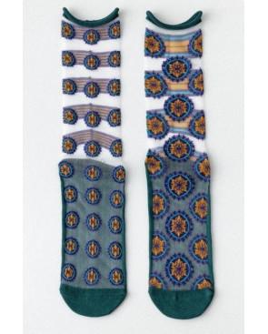 chaussettes-crystal-cocarde-bouton-de-fleurs-bleues