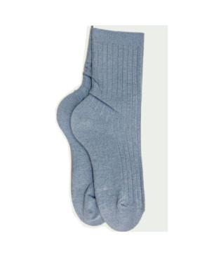 Chaussettes-coton-lurex-cotes-chics-Bleu-ciel