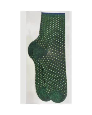 Chaussettes-Viscose-lurex-a-petits-pois-vert-pois-fluo-vert-flashys