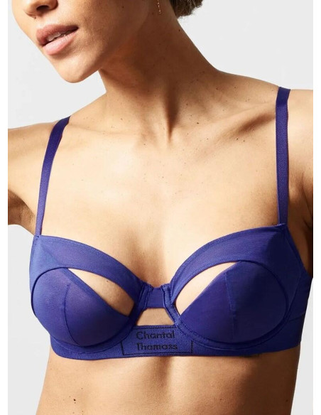 Soutien Gorge Chantal Thomass Bleu Klein Sharp