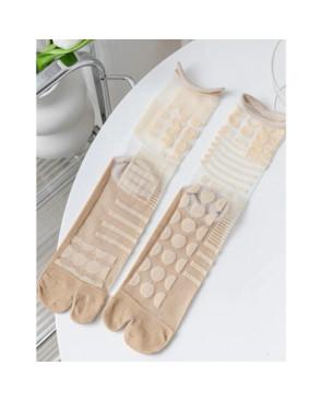 Chaussettes-les-petits-caprices-Crystal-Rayures-pois-asymétriques-corde
