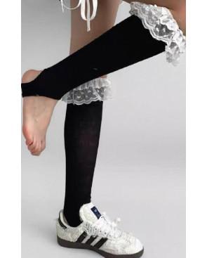 Guêtres fuseaux revers dentelle tendance