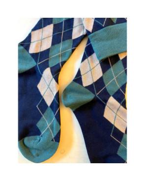  MI-BAS-COTON-ARGYLE-vert-marine-détail