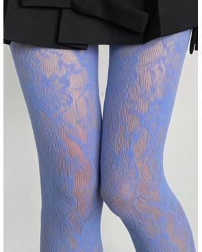 Collant-les-petits-caprices-dentelle-fleuri-bleu-ciel-détail