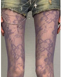 Collant Dentelle Résille Fleurs couleurs tendance