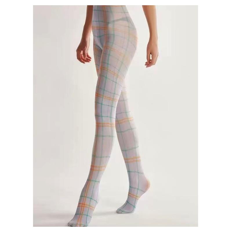 Collant Tartan Carreaux tendance pastel