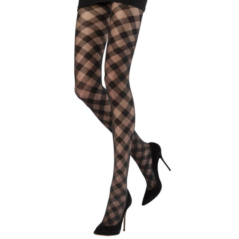 Collant Emilio Cavallini Tartan Oblique tendance Collant Emilio Cavallini Tartan Oblique tendance