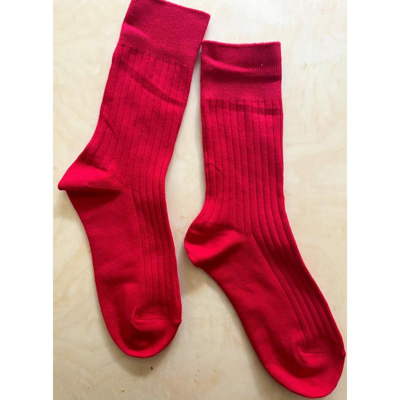 chaussettes cotes chics coton classiques magenta