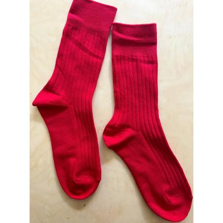 chaussettes cotes chics coton classiques magenta