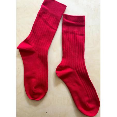chaussettes cotes chics coton classiques magenta