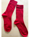 chaussettes cotes chics coton classiques magenta