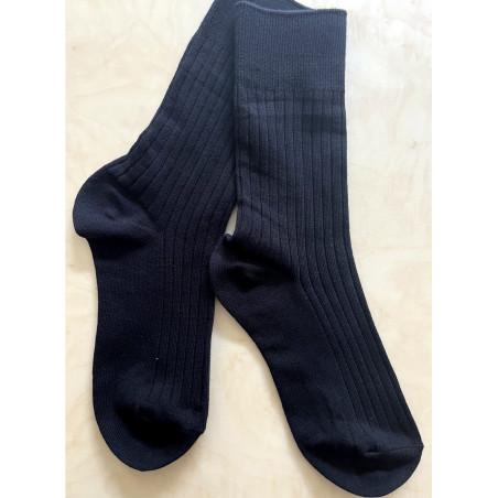 Chaussettes-coton-cotes-classique-noir