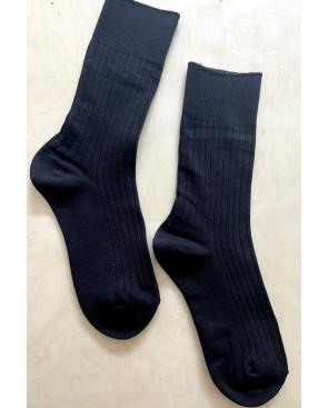 chaussettes cotes chics coton classiques noir charbon