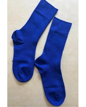 chaussettes cotes chics coton classiques bleu royal