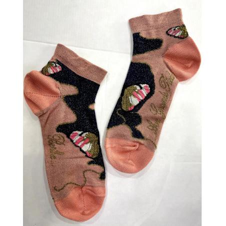 SOCQUETTE-Berthe-aux-grands-pieds-rose-dore-papillon