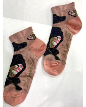 SOCQUETTE-Berthe-aux-grands-pieds-rose-dore-papillon-profil