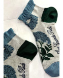 Socquette Berthe aux Grands Pieds Hortensia Bleu