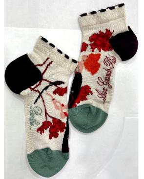 Socquette Berthe aux Grands Pieds la Rousse au bouquet