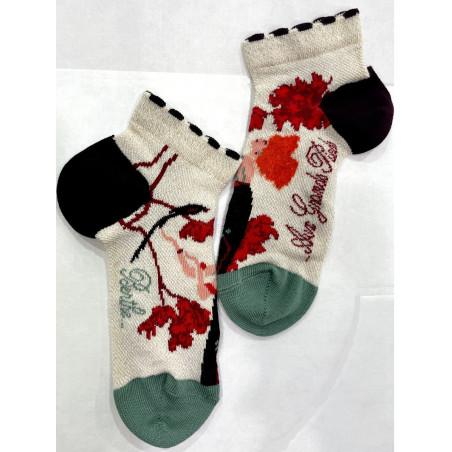 Socquette Berthe aux Grands Pieds la Rousse au bouquet