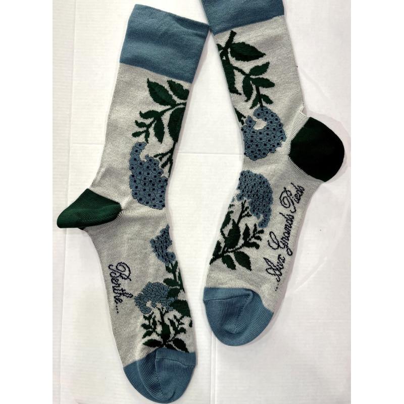 chaussettes Berthe aux Grands Pieds Hortensia Bleuets chaussettes Berthe aux Grands Pieds Hortensia Bleuets
