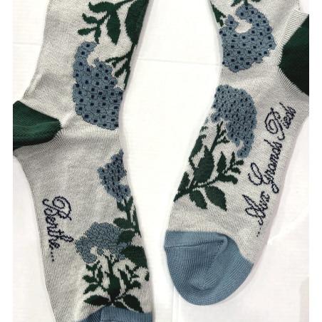chaussettes Berthe aux Grands Pieds Hortensia Bleuets