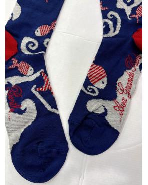 Chaussettes Berthe aux grands Pieds Flots Poissons rouges