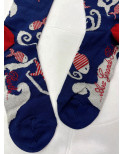 Chaussettes Berthe aux grands Pieds Flots Poissons rouges Chaussettes Berthe aux grands Pieds Flots Poissons rouges