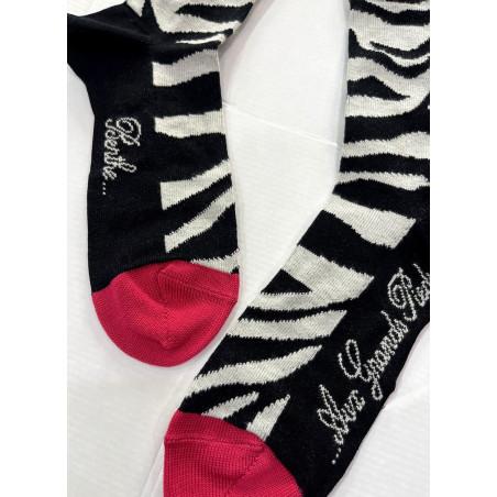 Chaussettes Fil d'ecosse Berthe aux Grands Pieds Zébre