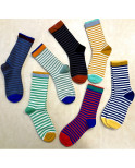 Chaussettes Rayures bicolores coton tendance