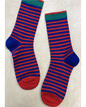 Chaussettes Rayures bicolores coton tendance