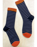 Chaussettes Rayures bicolores coton tendance