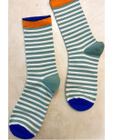Chaussettes Rayures bicolores coton tendance