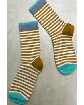 Chaussettes Rayures bicolores coton tendance