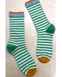 Chaussettes Rayures bicolores coton tendance