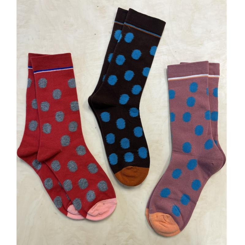 Chaussettes à Pois tendance Bicolore fines