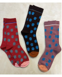 Chaussettes à Pois tendance Bicolore fines
