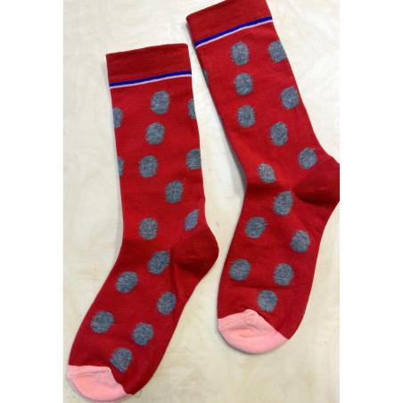 Chaussettes à Pois tendance Bicolore fines