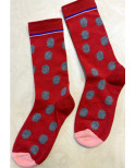 Chaussettes à Pois tendance Bicolore fines