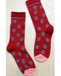 Chaussettes à Pois tendance Bicolore fines