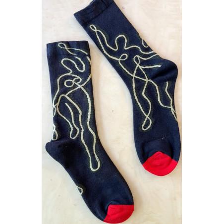 Chaussettes Les Danseurs art du trait continu